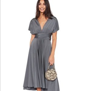 Two Birds Short Straight Charcoal Dress